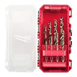 Набір свердел по металу кобальтових HSS-Co PACKOUT Milwaukee, DIN338, (діаметри 3/4/5/6/ 7/8/9/10 мм) (8шт) пластиковий кейс