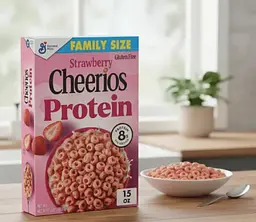 Сухий сніданок General Mills Cheerios Protein Gluten Free Strawberry 425г - мініатюра 2