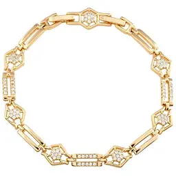 Браслет XUPING Позолота 18K "Декоративний візерунок з цирконієм" розмір з замком 17,19см х 5-9мм (220395)