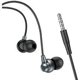 Навушники Hoco Delighted metal universal earphones with microphone M98 чорні - мініатюра 8
