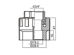 Муфта Thermo Alliance 3/4" d 20мм поліпропіленова 3/4"В для поліпроп. труб (DSB202) - мініатюра 2