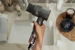 Фен Ardesto Pink Touch, 1600Вт, 2 швидкості, 3темп.режими, іонізація, дифузор, магнітні насадки, сірий+рожевий - мініатюра 4
