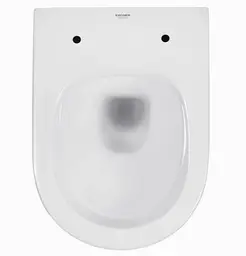 Унітаз підвісний безобідковий Kroner Harz WHI493736 RIMLESS з сидінням Slim Duroplast / Soft-close / Quick relase (KH493736WHIR) (CV029609) - мініатюра 6