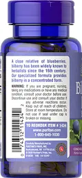 Натуральна добавка Puritan's Pride Bilberry Fruit Extract 1000 mg 90 капсул - мініатюра 3