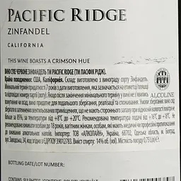 Вино Pacific Ridge Zinfandel червоне сухе 0.75 л - мініатюра 5