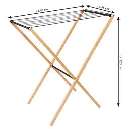 Сушарка для білизни підлогова Casa Si Bamboo Dryer S Braun (CS92303W06), Коричневий - мініатюра 3