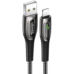 Кабель Usams US-SJ469 USB - Lightning (M/M), 1.2 м, Чорний (SJ469USB01) - мініатюра 2