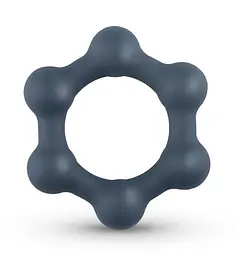 Ерекційне кільце Boners Hexagon Cock Ring, 3.8 см (сірий)