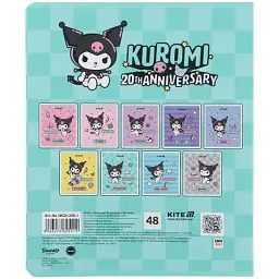 Зошит Kite предметний Kuromi 48 аркуші, клітинка, геометрія (HK25-240-1) - мініатюра 7