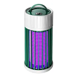 Лампа від комарів Electric Shock C12, зелений світильник-ловушка з УФ та нічником