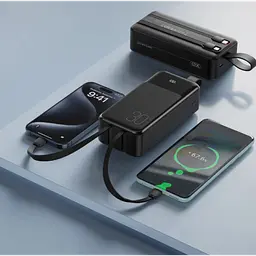 Повербанк із швидкою зарядкою дисплеєм та перехідниками, Power bank XO PR250 30000 mAh PD20W+QC22.5W - мініатюра 4