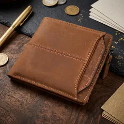 Практичний гаманець для чоловіків з натуральної шкіри 22856 Vintage коричневий