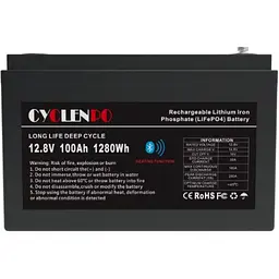 Акумулятор Cyclen 12.8V 100AH LiFePo4 (підігрів/Bluetooth) - мініатюра 2