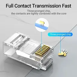 Конектор RJ45 UTP Cat.6 Modular 10 шт. Vention (IDDR0-10) - мініатюра 3