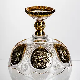 Ваза для фруктів скляна Gold Glass 22 см Yongkang HP-34-140 - мініатюра 6