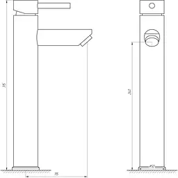 Змішувач для раковини Globus Lux ALPEN SBT1-201-BB - мініатюра 4