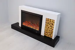 Електричний камін Novela 1500Вт Bluetooth звук потріскування дров White/Black (10080113) - мініатюра 4