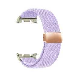 Ремінець для Samsung Watch 8/8 Classic (20x113 mm), Braided Solo Loop, фіолетовий, нейлоновий, текстильний, плетений, еластичний змінний браслет для смарт-годин, ArmorStandart (ARM87355) - мініатюра 2