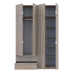 Розпашна Шафа для одягу Doros Лукас Дуб Сонома 160х50х240 (80737730) - мініатюра 5
