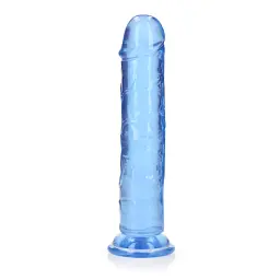 Фалоімітатор RealRock Crystal Clear 8'' 22 см (блакитний) - мініатюра 13