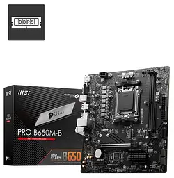 Материнська плата MSI PRO B650M-B (PRO B650M-B) (Socket AM5, AMD B650, Micro-ATX) Б/в - мініатюра 5
