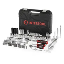Набір інструментів 1/2" + 1/4", Cr-V, 111 од., головки: 4-32 мм, Storm Intertool ET-8111 - мініатюра 3