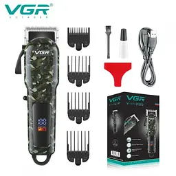 Машинка для стрижки волосся акумуляторна для чоловіків VGR V-665 Professional LED Display - мініатюра 2