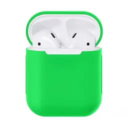 Чохол для Airpods 1/2 Зелений, силіконовий чохол для навушників Apple чохол для навушників Airpods - мініатюра 3