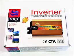 Універсальний автомобільний інвертор UKC 12V/220V 1000W перетворення напруги - мініатюра 7