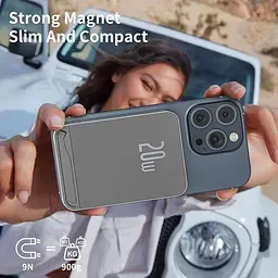 Портативний зарядний пристрій Mag-safe Wireless 10000 mAh швидка зарядка Magnetic Slim USB C 22.5W - мініатюра 3