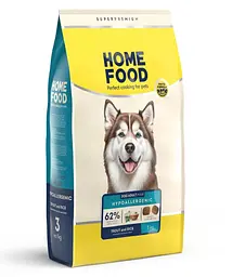 Гіпоалергенний корм для собак великих порід Home Food з фореллю та рисом 3кг