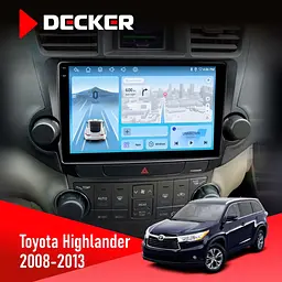 Штатна магнітола Toyota Highlander 2008-2013 Decker D10-010 6x128, DSP, 4G, 2K Decker (НФ-00009369)