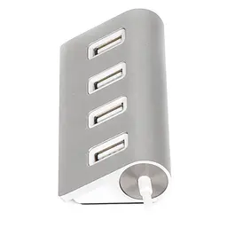Концентратор Maxxter USB 2.0 Type-A 4 ports silver (HU2A-4P-01) - мініатюра 3