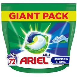 Капсулы для стирки Ariel Pods All-in-1 Горный Родник 72 шт. х 19.5 г