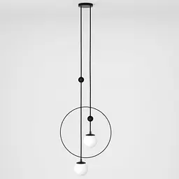 Підвісний стельовий світильник Babich Studio Sunderline 2B Black (RAL 9005) - мініатюра 2