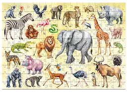 Монтессорі пазл Dodo Тварини Сафарі, 200 елементів (300628) - мініатюра 2