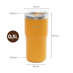 Термокружка Fiskars On-the-go 0.5 л помаранчева (1078761) - мініатюра 4