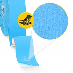 Стрічка кінезіологічна (кінезіо тейп) 4FIZJO 5 см x 31 м Sky Blue (P-5905973405546) - мініатюра 7