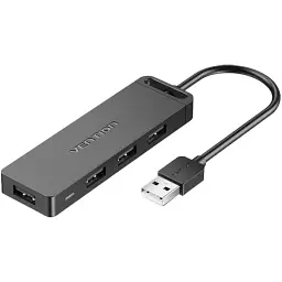 Хаб USB Vention 2.0 -> 4xUSB 2.0 0.15м Black (CHMBB)