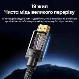 Кабель HDMI Vention ALVHG 2.2 16K 60 Гц 1,5 м сірий (ALVHG) - мініатюра 13