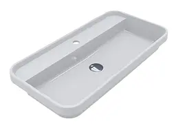 Умивальник Miraggio OCEAN 800 (8813822) Miramarble, Глянцевий, Накладний/Врізний, Білий