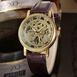 Класичний жіночий годинник Winner Gold Brown - мініатюра 8