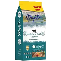 Сухий корм для дорослих собак Hermos Mystic низькозерновий великих порід з індичкою та рисом 17 кг