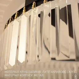 Керована світлодіодна SMART люстра TOPAZ 52 Вт 500x145 мм Чорна ESLLSE - мініатюра 6