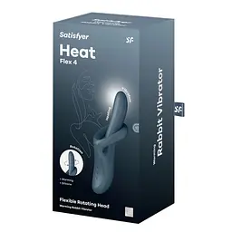 Вібратор Satisfyer Heat Flex 4 23 см сірий - мініатюра 5