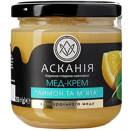 Мед-крем Ascania Лимон та м'ята 250 г 