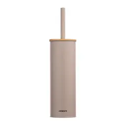 Щітка для унітазу з підставкою Ardesto Minimalism 9.5x27.5/38 см бежевий (ARHB3503GB) - мініатюра 3