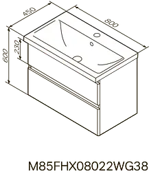 Тумба підвісна AM.PM X - Joy 80 см білий глянець з умивальником (M85-FHX0802-WC0802WG38) - мініатюра 9