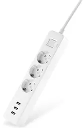 Мережевий подовжувач фільтр Xiaomi Mi Power Strip 3 розетки 3 USB - мініатюра 2