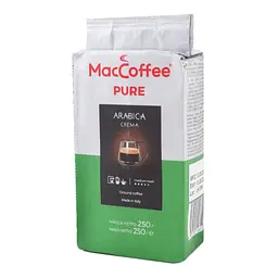 Кава мелена MacCoffee Arabica Crema Pure, натуральна, смажена, 250 г (882594) - мініатюра 4